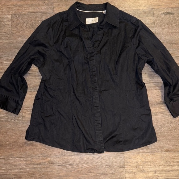 Lee riders ladies xl black button down top - Picture 2 of 9